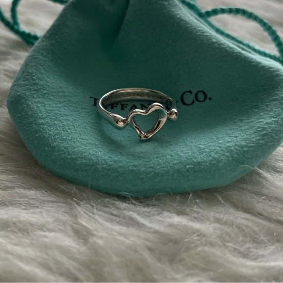Tiffany and Co. Open Heart Ring Size 4 - Picture 9 of 14